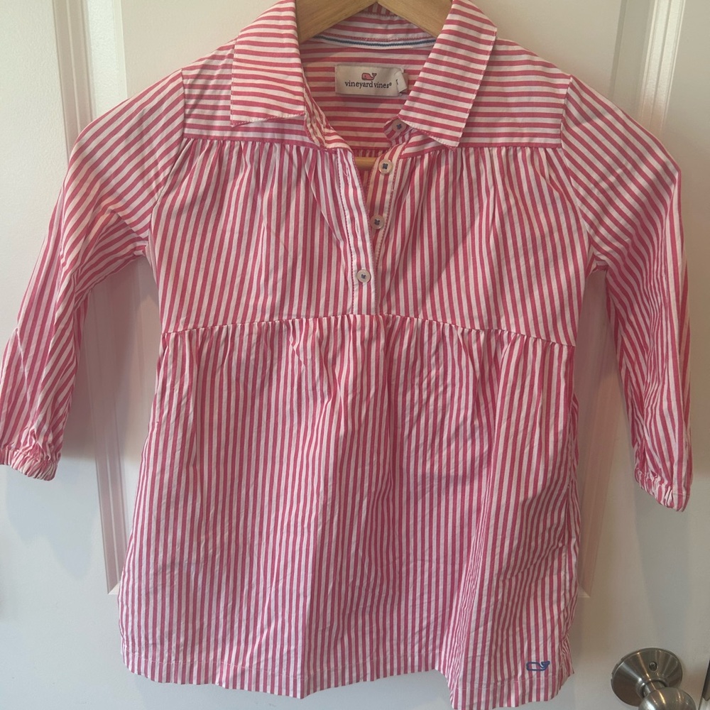 Vineyard Vines Kids Pink Striped dress